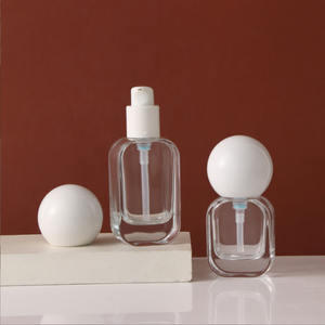 Emballage cosmétique d'huile capillaire de soin de la peau clair 30ml 50ml 100ml ensemble de bouteilles en verre avec pompe à lotion et spray pour fond de teint liquide sérum - Product Image 6