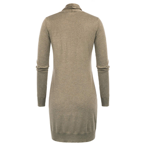 2021 autunno inverno personalizzato OEM/ODM tasche lunghe in tinta unita bianco <span class=keywords><strong>Cardigan</strong></span> maglione lavorato a maglia maglieria vestiti per donna - Product Image 5