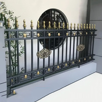 Clôture en alliage d'aluminium de style européen moderne balustrades écologiques mains courantes taille personnalisable couleur 1 an de garantie pour villa