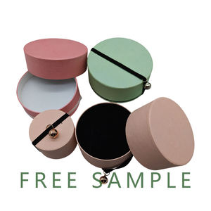 Prezzo all'ingrosso OEM personalizzato più colori anello orecchino collana bracciale rotondo scatola di gioielli con la stampa del logo - Product Image 1