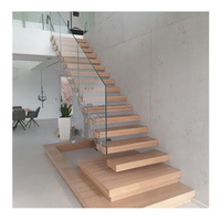 Boîte en chêne moderne personnalisable suspendu flottant escalier intérieur maison Villa Design pour application appartement