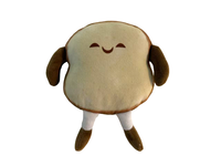 Jouets en peluche pour chiens, interactifs, mignons, en forme de pain grillé, jouet pour animaux de compagnie pour soulager l'anxiété