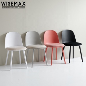 WISEMAX-Silla de comedor de cuero con marco de plástico, muebles modernos y sencillos, de alta calidad, para comedor - Product Image 6
