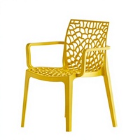 Chaises de salle à manger confortables et empilables pour adultes, en plastique ajouré, pour l'extérieur, vente en gros de meubles de maison
