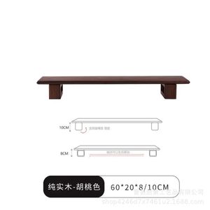 Solid Wood Desktop Monitor Stand Rectangle Office Organizer For Computer Laptop <b>Desk</b> Storage <b>Shelf</b> Standing Type - Product Image 4