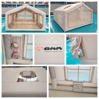 Grande tente de camping gonflable pour 3 personnes, imperméable, portable, quatre saisons, glamping en plein air avec installation rapide et double couche