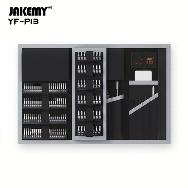 JAKEMY 201-in-1 Professional DIY Repair Tool Kit Bag Set for iPhone Cell Phone Full Repair Screwdriver OEM Customized Support
