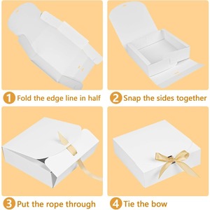 Gift <b>Box</b> with Lid, Paper <b>Box</b> with Ribbon Gift <b>Box</b> for Birthday, Wedding, <b>Party</b> Chocolate Candy, Customizable - Product Image 5