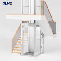 Ascenseur Domestique à Prix d'Usine, Cabine en Verre Panoramique, Petite Cabine pour Usage Résidentiel, Appartement, Atelier, Maison Duplex, Hôtel, Villa, Rénovation