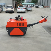 Livraison gratuite Mini rouleau de route Construction de routes Mini rouleau de route compacteur multifonctionnel Double tambour rouleau de route