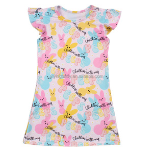 2025 nuovo popolare abito da ragazza stampato personalizzato bellissimo stile estivo per bambini gonne <span class=keywords><strong>pigiama</strong></span> <span class=keywords><strong>animali</strong></span> taglie forti all'ingrosso abbigliamento per bambini - Product Image 3