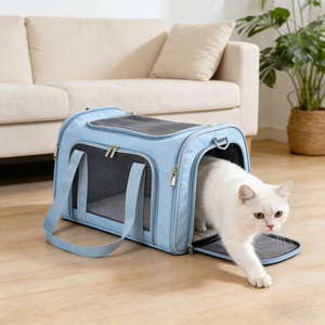 Transportín de Mascotas Blando Aprobado por Aerolíneas para Perros Pequeños y Gatos, Bolsa de Viaje Ligera y Plegable con Malla Transpirable - Product Image 1