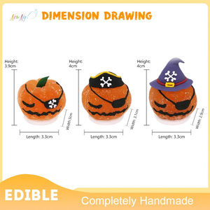 Adornos de Repostería Personalizados NewNY de Alta Calidad, HALAL, Hechos a Mano, Cabezas de Calabaza 3D Sólidas, Decoraciones para Pasteles - Product Image 2