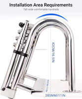 Nouvelle échelle marine pliable à 4 marches en acier inoxydable Little Dolphin Super Large pour remplacement/réparation de bateaux et yachts