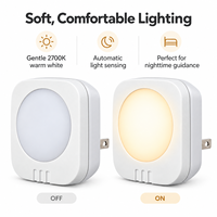 Veilleuse avec capteur de lumière du crépuscule à l'aube, à brancher sur le mur, pour salle de bain, couloir, escalier, cuisine, chambre, garage, lampe de nuit LED pour enfants