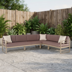 Hotel-Grade Fabric Traditional American Style <b>Outdoor</b> <b>Sofa</b> Set for Villa Park & Apartment Living Room & Dining - Product Image 3