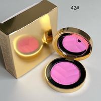 Palette de fards à joues en poudre en gros, longue tenue, multicolores, avec logo personnalisé, maquillage féminin, cosmétiques, fard à joues avec miroir, fard à joues de luxe