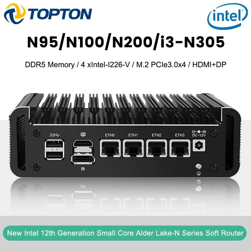 第12世代IntelファイアウォールミニPCコア3-N355 i3 N305 8コア