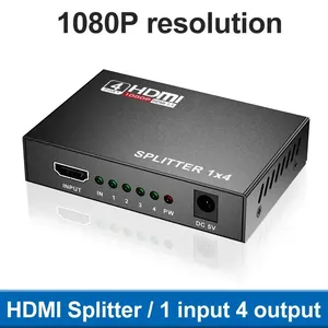 Répartiteur <span class=keywords><strong>HDMI</strong></span> 4K 1 entrée 4 sorties, Distributeur vidéo <span class=keywords><strong>HDMI</strong></span> 1x2 1x4, Répartiteur 1 entrée 2 sorties 1080P pour HDTV PC Ordinateur portable TV - Product Image 5