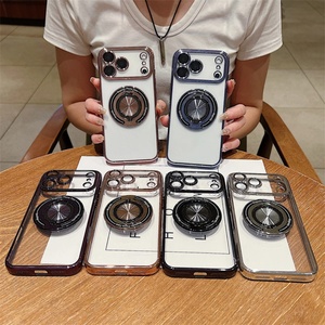 เคสโทรศัพท์แบบวงแหวนโลหะหมุนได้ 360 องศา พร้อมแม่เหล็ก สำหรับ iPhone 17 Air 16 E 15 14 Plus 13 12 Pro Max  เคสกันกระแทกแบบชุบแข็งแรง - Product Image 1