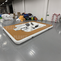 Pontons flottants personnalisés 4*3m, protection contre les méduses, piscine gonflable