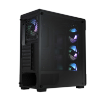 Boîtier PC en métal absorbant les chocs AntarcChill, boîtier de jeu ATX avec une excellente circulation d'air