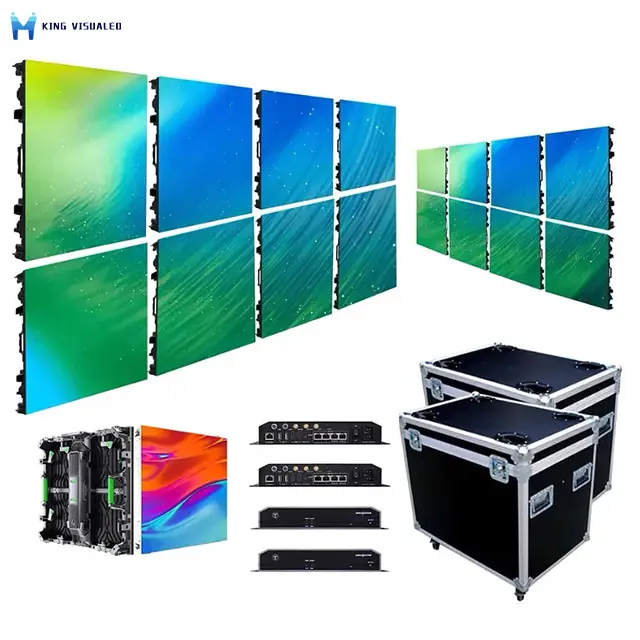 Kingvisionled Panel Dinding Video Led Peraga Led P3.91 P4.81 Peraga Led HD Modular 500X1000Mm Penyegaran Tinggi Dalam Ruangan Luar Ruangan
