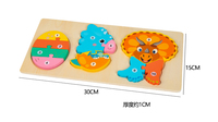 Puzzles animaux éducatifs en bois, dessin animé, puzzle 3d pour tout-petits, apprentissage pour enfants, garçons et filles, nouvel arrivage best-seller
