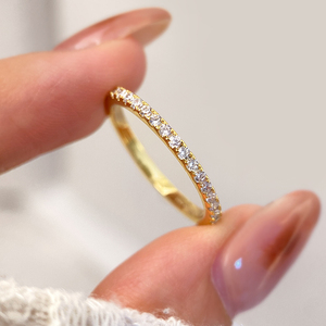 Fashion Jewelry Bezel Zircon Gemstone <b>Rings</b> Women's 18K Gold Plated <b>Dainty</b> <b>Ring</b> for Daily - Product Image 2