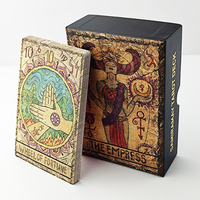 Cartes de tarot Oracle de Marseille imprimées sur mesure - Coins arrondis durables, finition vernie écologique, emballage en boîte