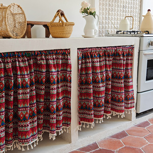 Vente en gros de rideaux décoratifs de style ethnique <span class=keywords><strong>Rideau</strong></span> de protection pour cloison d'<span class=keywords><strong>armoire</strong></span> de cuisine de luxe pour le salon - Product Image 6