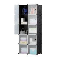 Armoire portable moderne et écologique en fer, pliable et amovible, en plastique, à monter soi-même, meuble combiné pour la maison