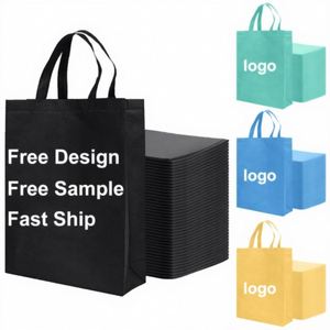 Sac de courses réutilisable en tissu non tissé laminé avec logo personnalisé, sac de protection pour fruits en tissu non tissé, sac fourre-tout pour épicerie - Product Image 1
