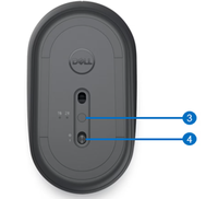 Souris Dell MS3320W - 2,4 GHz USB sans fil optique, mini style 3D pour ordinateurs portables et ordinateurs de bureau - Tout neuf