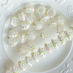 Handgefertigte Ästhetische DIY Leuchtende im Dunkeln Handbemalte Perlen Bunte Runde Acrylperlen für Schmuckherstellung Armband Halskette - Product Image 3