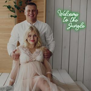 Welcome to the Jungle <b>Neon</b> Sign Green LED USB Powered Waterproof Wall Decor for Wedding Bar Home Entryway Porch - Product Image 3