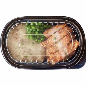 1/2/3 Compartment PP Disposable Blister Processed Food Tray Microwave Heating Takeout Lunch <b>Box</b> Transparent Lid for Salad <b>Noodle</b> - Product Image 4