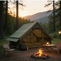 Tente de désert familiale portable facile à installer, tente extérieure en tissu Oxford, idéale pour les aventures de camping en famille dans le désert