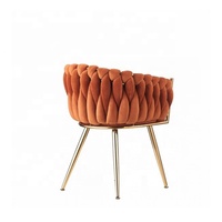 Vente en gros Meilleure vente de chaises de salle à manger nordique de haute qualité à cadre métallique de style moderne Dossier pour la maison Cuisine Restaurant Living