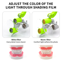 Loupes médicales dentaires 2.5X et 3.5X Loupe montée sur la tête électrique 5W Phare chirurgical Équipement de laboratoire essentiel
