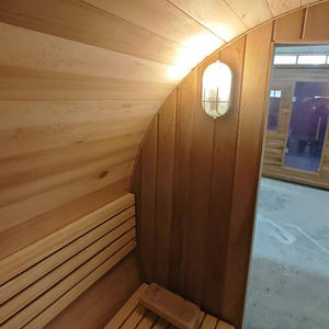 Sauna <span class=keywords><strong>hammam</strong></span> intérieur moderne de luxe avec fonction vapeur 6kw chauffage électrique en pruche en <span class=keywords><strong>bois</strong></span> massif pour soulager le stress dans les appartements - Product Image 4