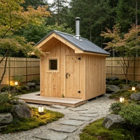 Sauna Kering Ukuran Kustom Terjangkau, Ruang Sauna Luar Ruangan, Bak Mandi Spa, Ruang Sauna dengan Tungku Pembakaran Kayu, Pemanas Sauna Listrik dengan EMF Rendah