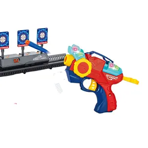 Moving Target shoot with gun Air soft Gun Toy with Bullets Shoot Game Eva Bullet Children Plastic Toy Gun Toys for Boys