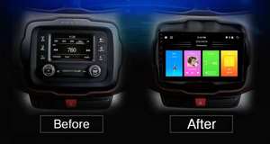 Pour Jeep Renegade 2016 2017 <span class=keywords><strong>2018</strong></span> 2019 -2023 écran tactile auto électronique voiture navigateur android lecteur dvd radio stéréo - Product Image 3