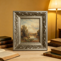Cadre en bois sculpté de luxe, grand format, modèle 5191YK, style baroque or et argent, pour peinture à l'huile, miroir ou décoration.
