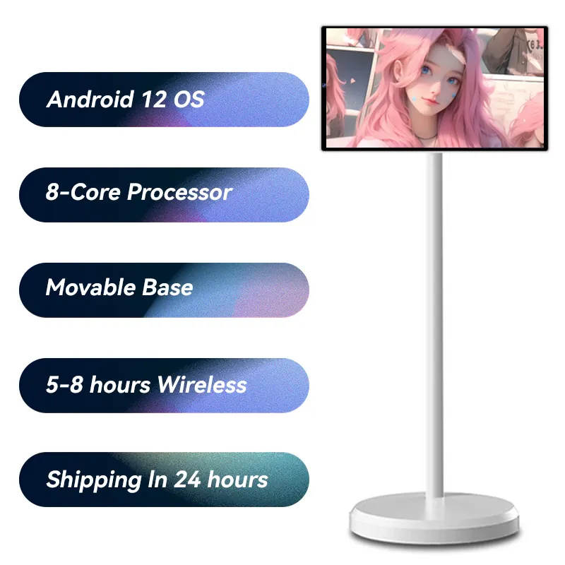 New Trend 21.5 inch smart screen TV Interactive with Android 12 OS Smart TV Portable Touch Screen with WiFi