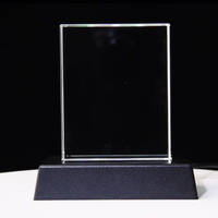 Manufacturer Wholesale K9 Blank Crystal Blocks Laser Engrave 3D Family Photo Frame With LED Base for XTool UV Machine