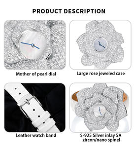 Reloj de Zirconia 5A Personalizado para Mujer, Reloj de Pulsera de Diamantes de Lujo, Reloj de Pulsera para Mujer, Regalo para Chicas - Product Image 3
