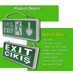 Vente en gros <span class=keywords><strong>prix</strong></span> d'usine Projecteur d'urgence personnalisé Panneau d'évacuation Éclairage d'urgence à DEL - Product Image 2