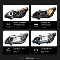 Kit de rétrofit pour phares de Série 5 E60 2003-2010 avec feux de croisement à lentille LED Angel Eye, référence OE 63127045695, 12V